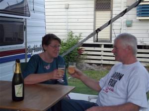 First night bubbly with Two Tails