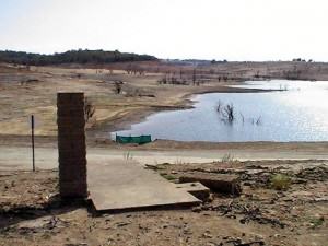 Old Adaminaby on the shore of Lake Eucumbene