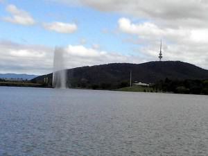 Captain Cook Memorial Water Jet and Telstra Tower