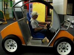 John on the F1/V8 simulator