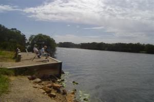 Fishing at Eagle Point on the Mitchell River