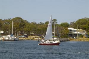Yacht in McMillan Strait