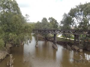 Historic rail bridge over the Murrumbidgee River