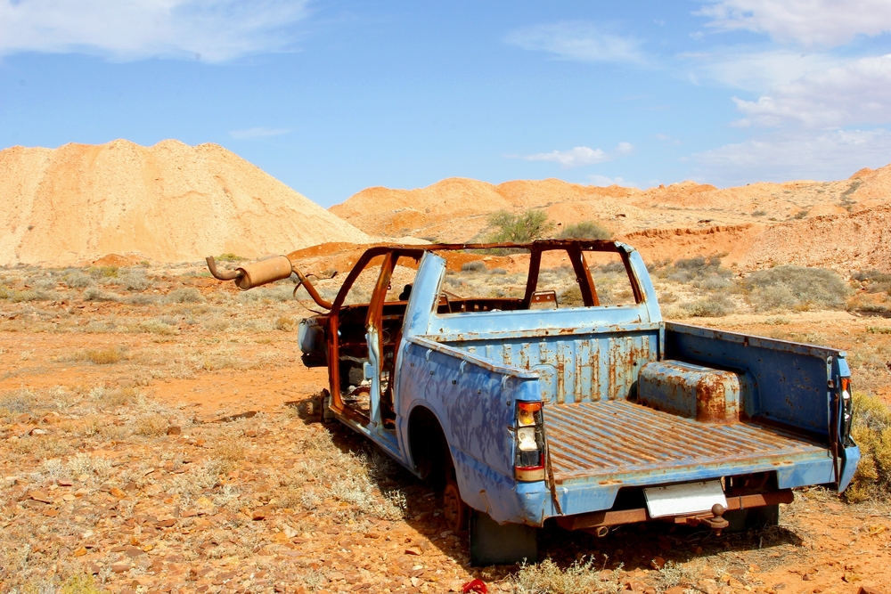 Andamooka,,South,Australia,-,November,30,,2015.,Abandoned,Rusty,Pickup