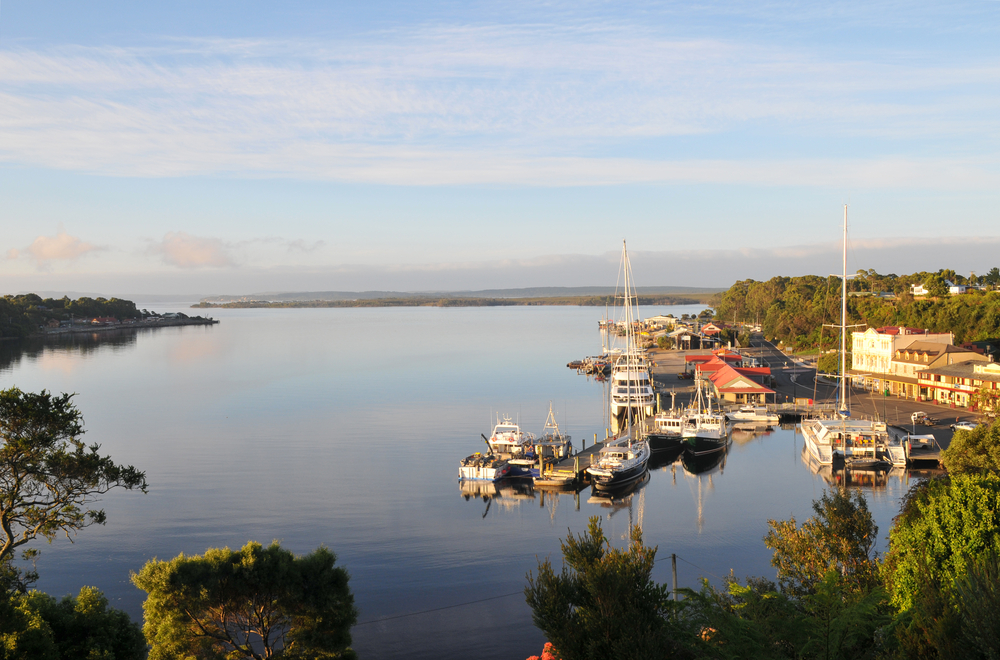 View,Of,Strahan,Village,In,Tasmania